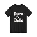 Protect the Dolls V-Neck T-Shirt — Support Trans Rights