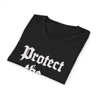 Protect the Dolls V-Neck T-Shirt — Support Trans Rights