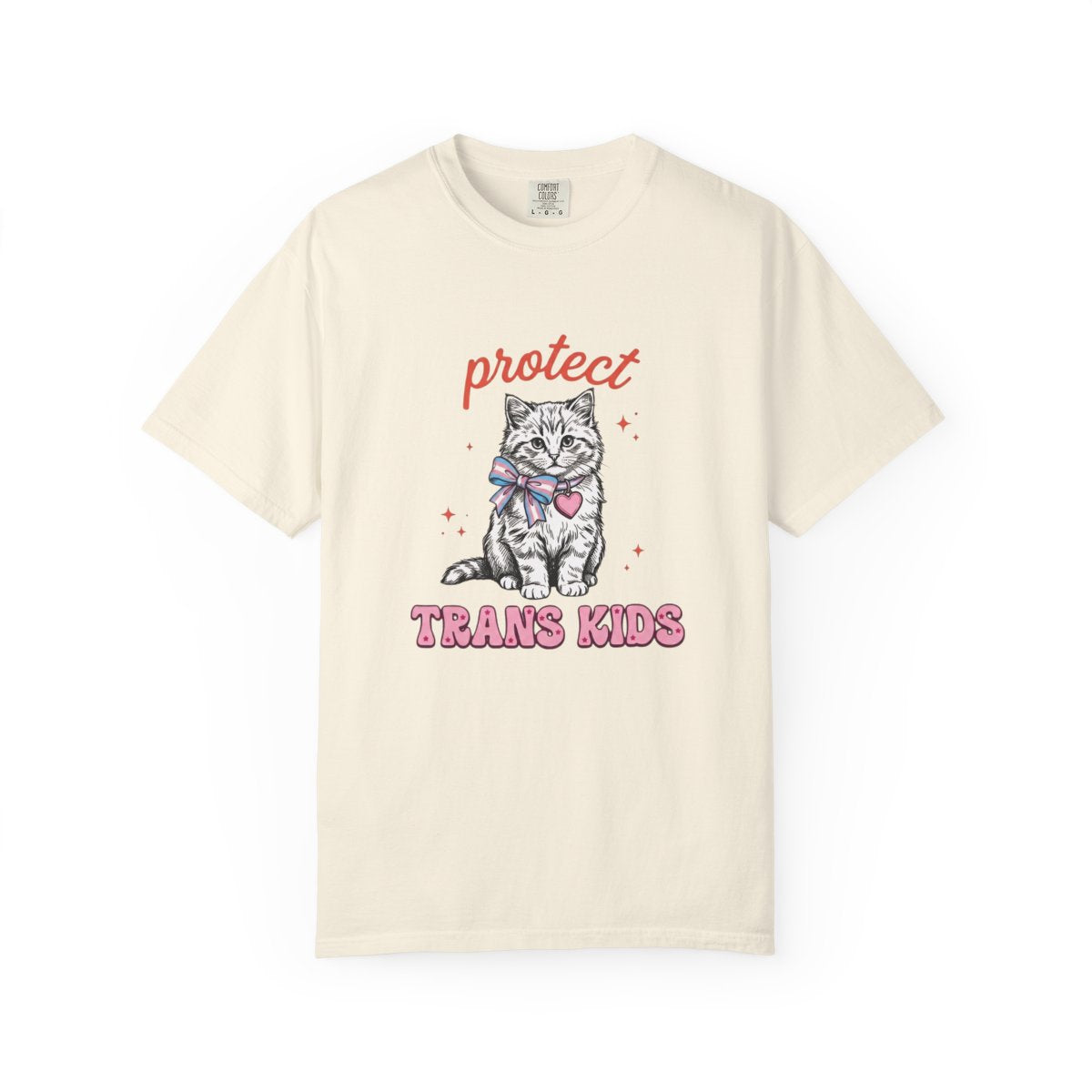 Protect Trans Kids T-Shirt — Cute Kitten Pride Tee