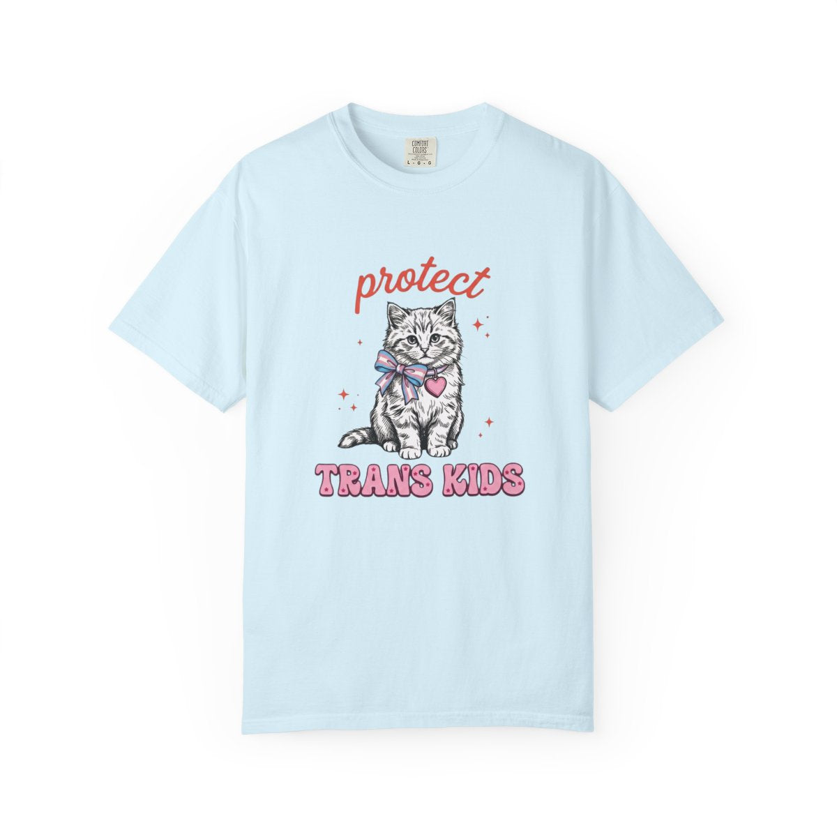 Protect Trans Kids T-Shirt — Cute Kitten Pride Tee