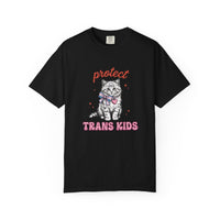 Protect Trans Kids T-Shirt — Cute Kitten Pride Tee