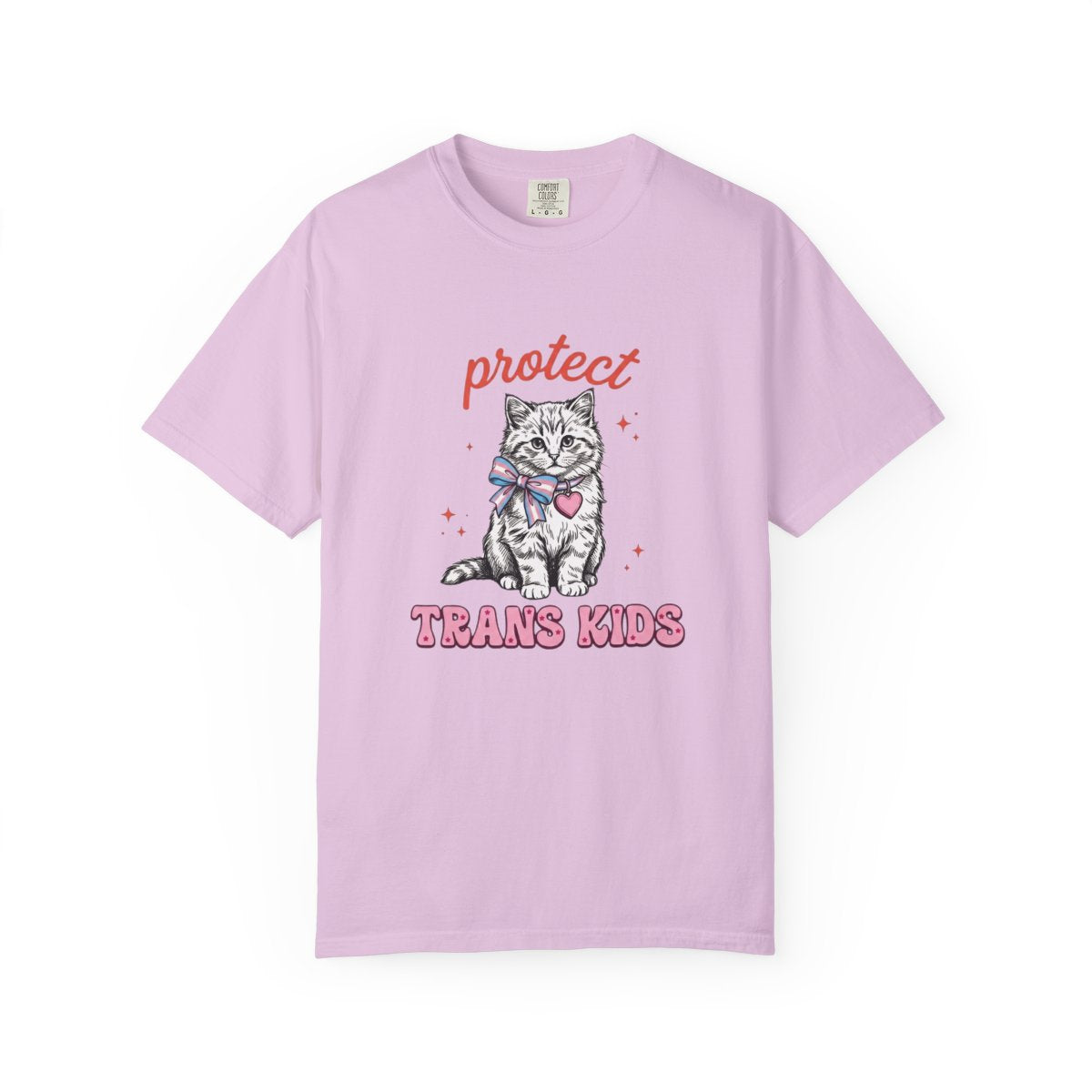 Protect Trans Kids T-Shirt — Cute Kitten Pride Tee