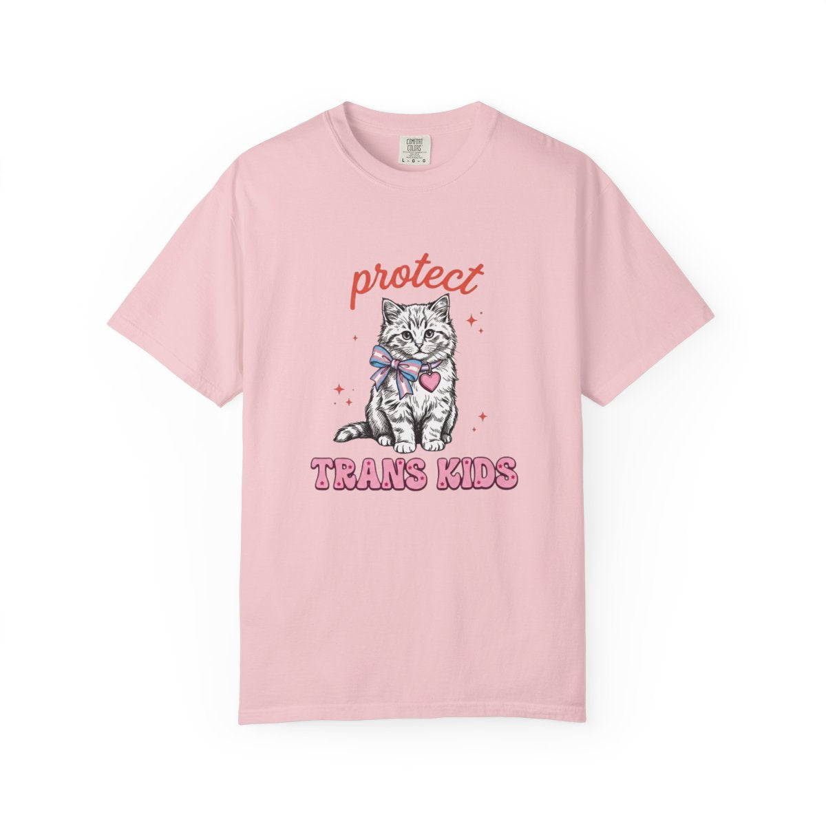 Protect Trans Kids T-Shirt — Cute Kitten Pride Tee