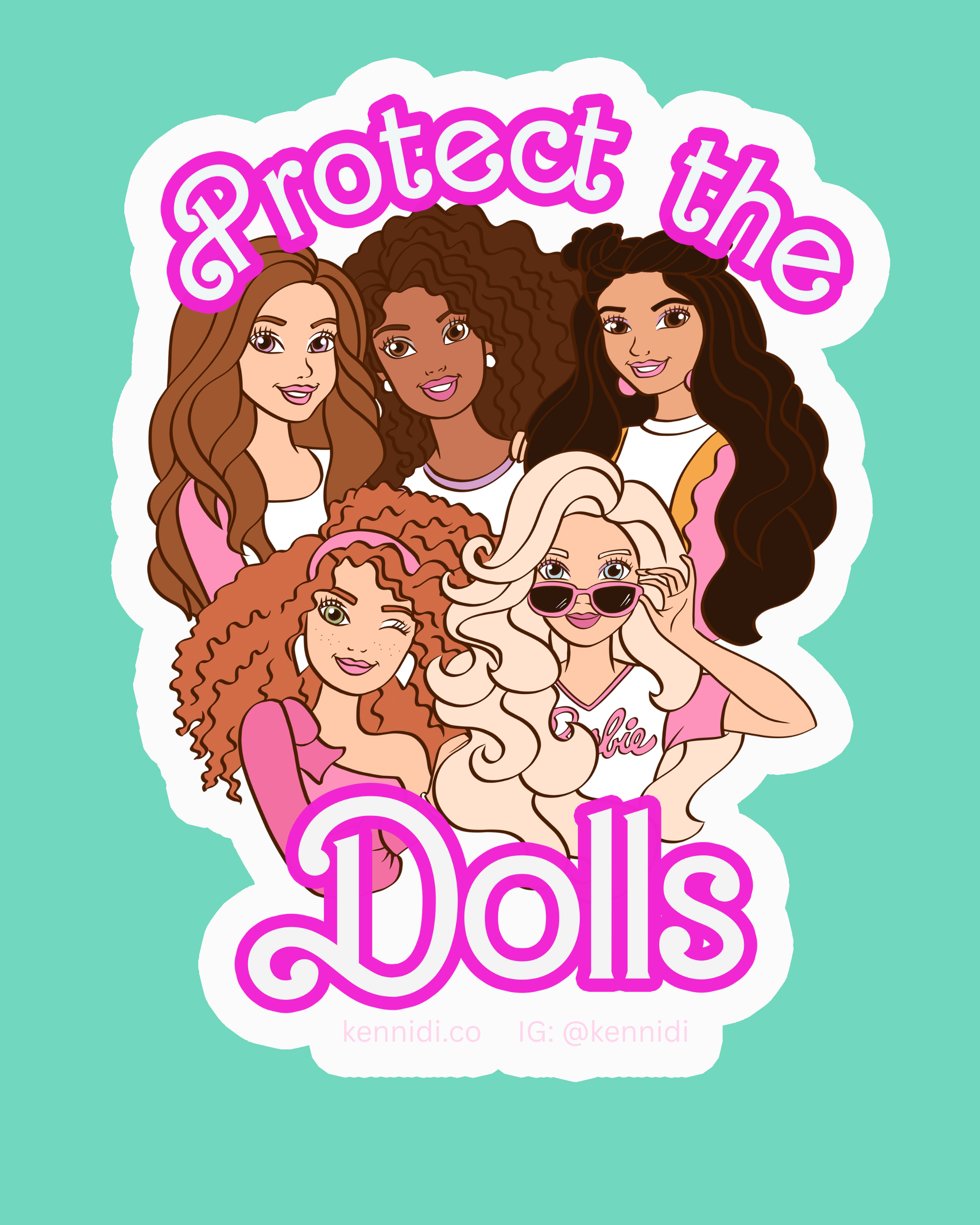 Protect the Dolls Dolls Vinyl stickers