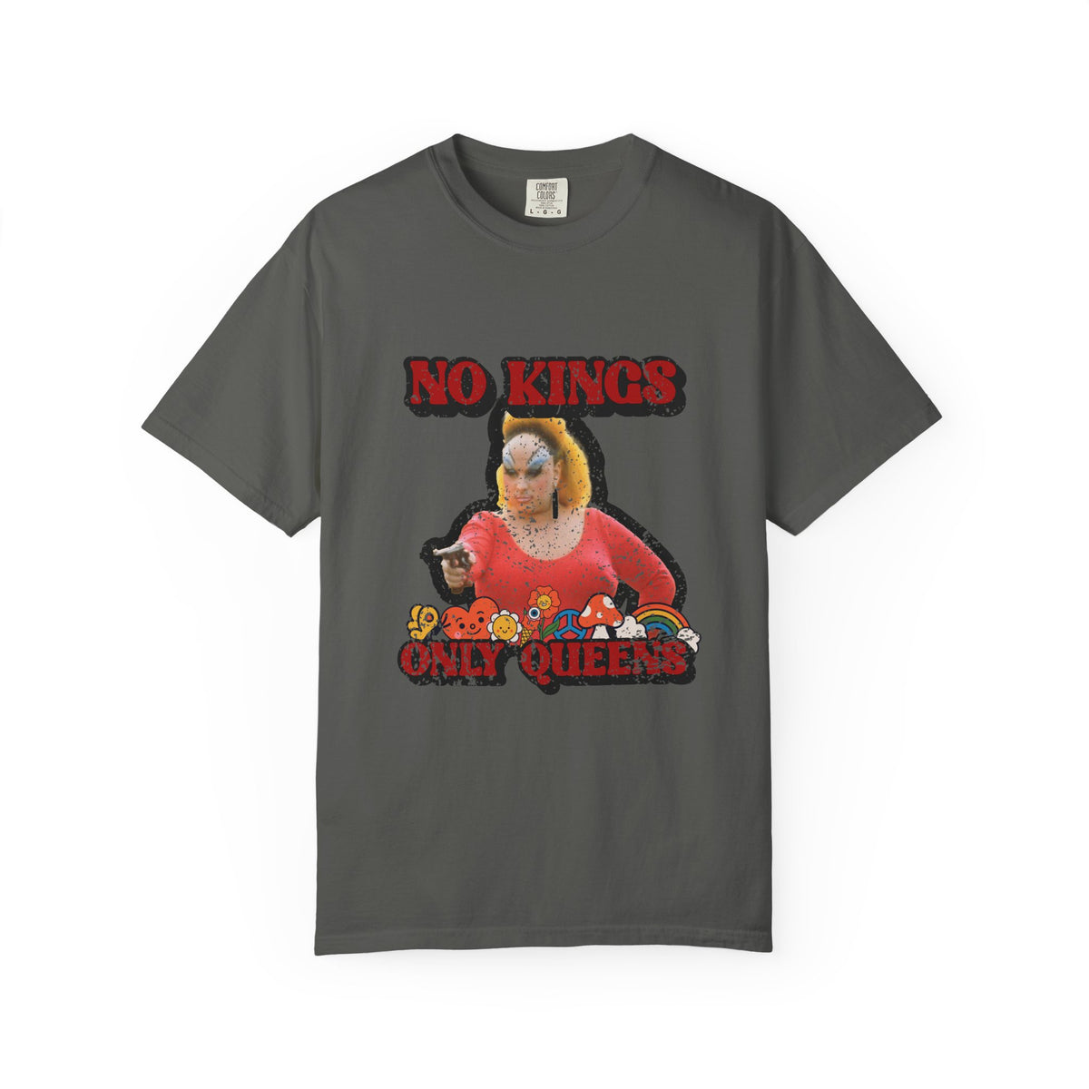 No Kings Only Queens- Divine Distressed Comfort Colors T-shirt