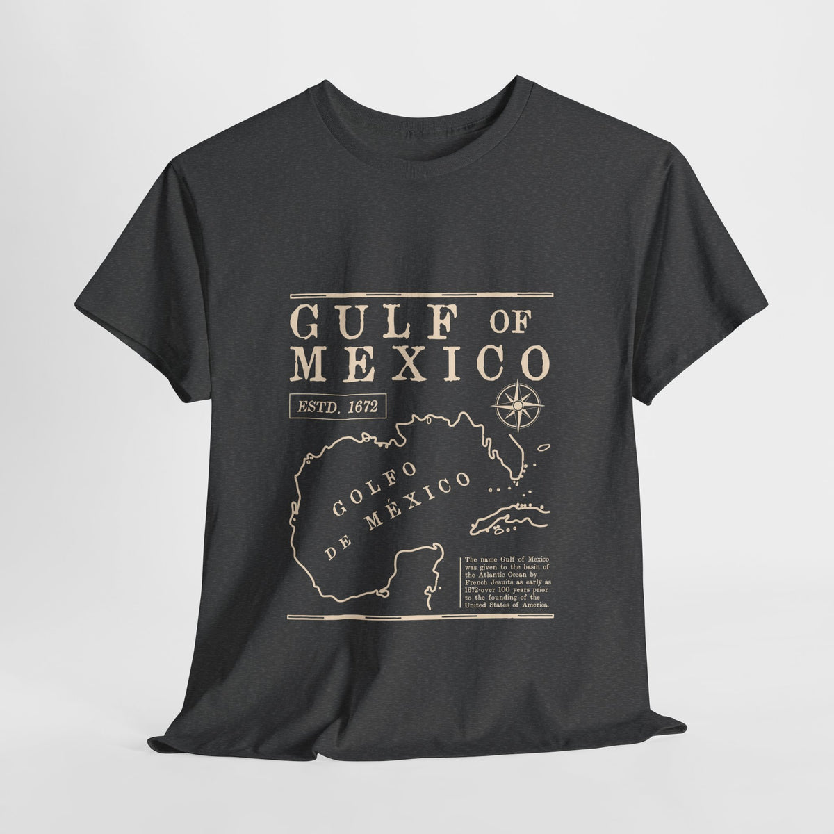 Gulf of Mexico Map Vintage T-shirt