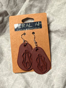 Brown Vagina Earrings