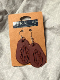 Brown Vagina Earrings