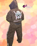 Protect The Dolls Skull Unisex Leopard Full Zip Hoodie