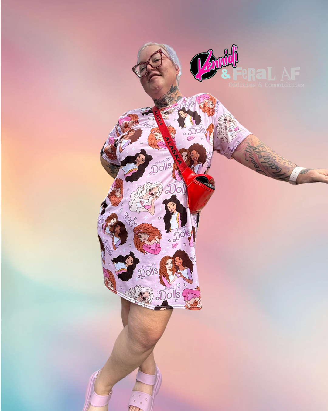 Protect The Dolls Dolls T-shirt dress