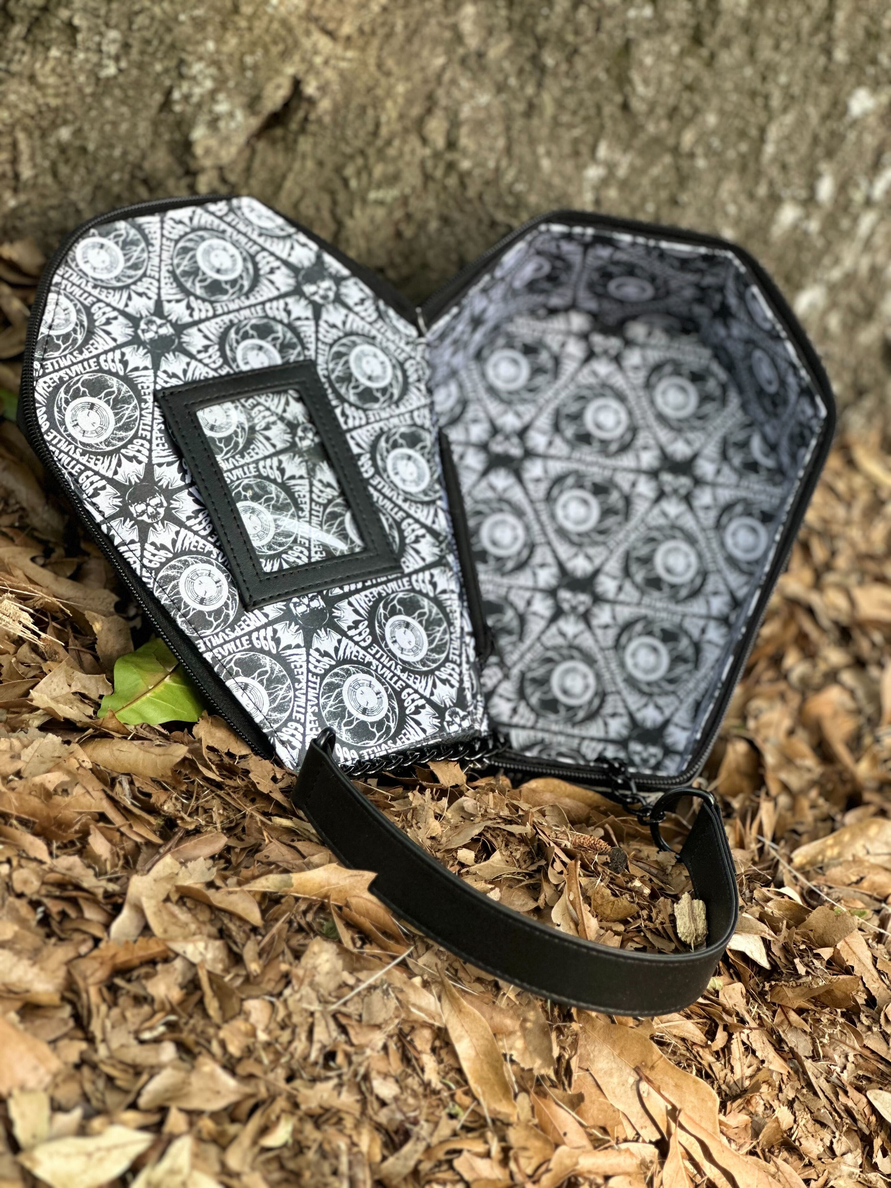 Punk Gothic Coffin Bag- with Bone