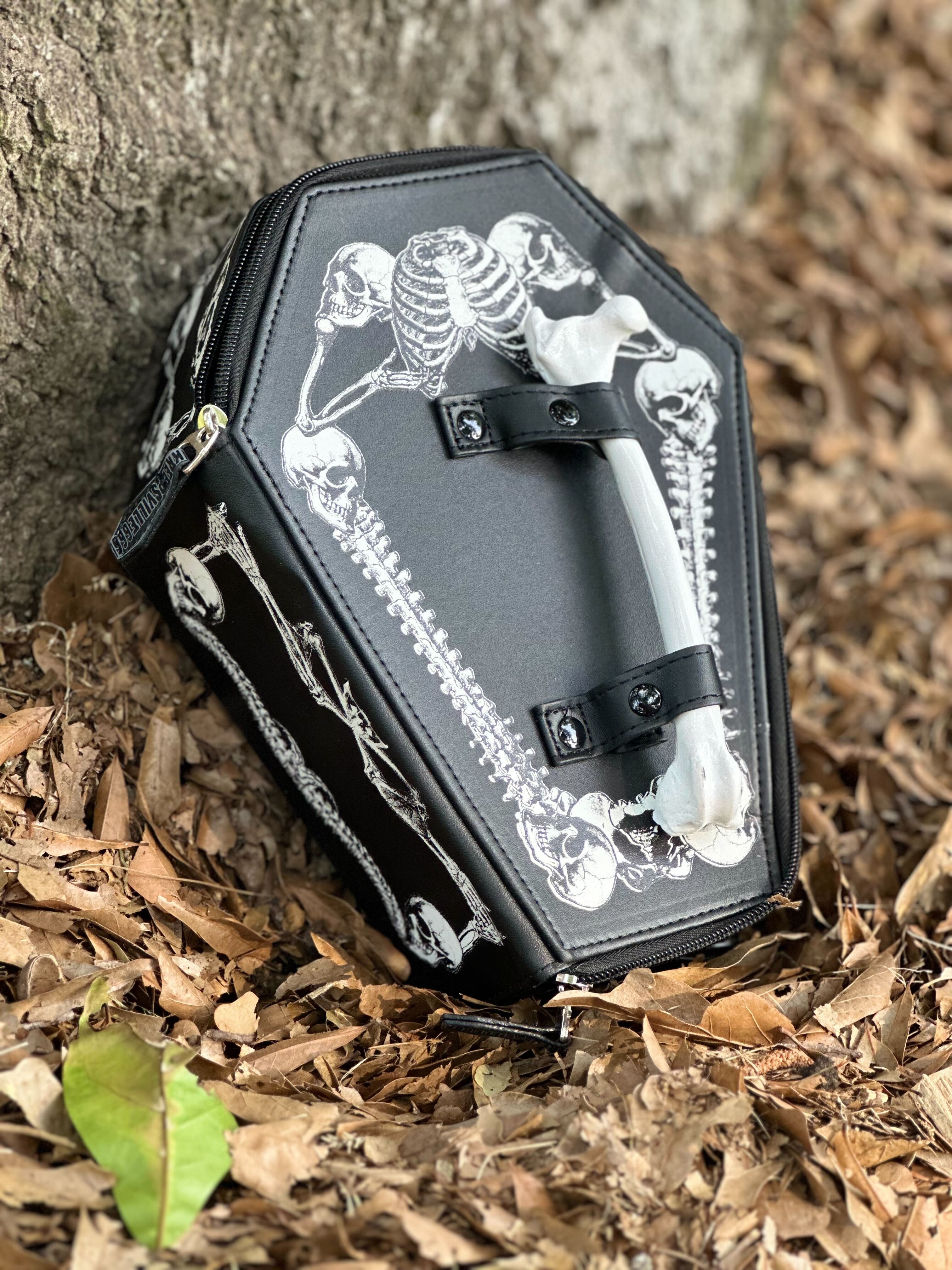 Punk Gothic Coffin Bag- with Bone