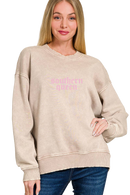 Southern Queen Acid Wash Fleece Oversized Pullover