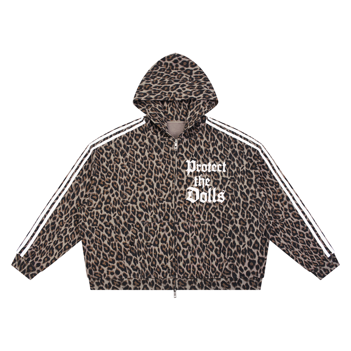 Protect the Dolls Unisex Leopard Full Zip Hoodie
