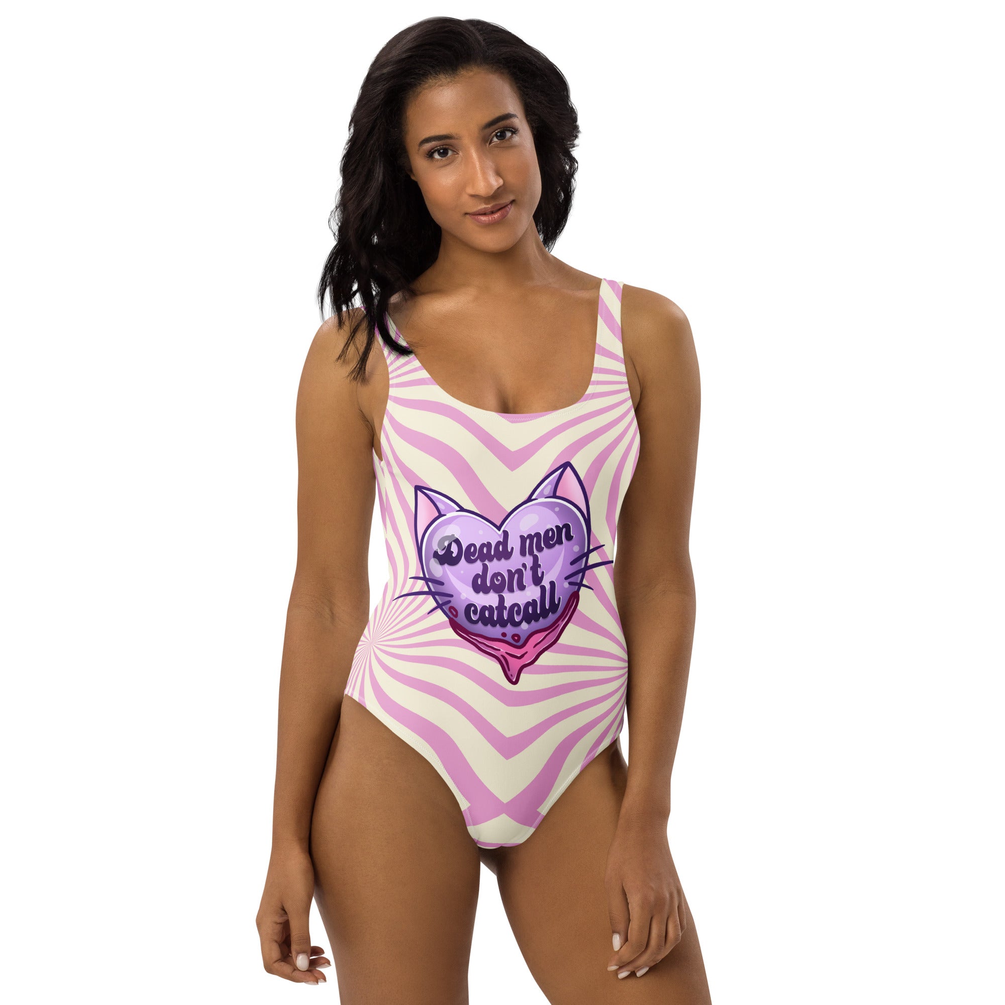Retro "Dead Men Don't Catcall" Swimwear One-Piece Swimsuit