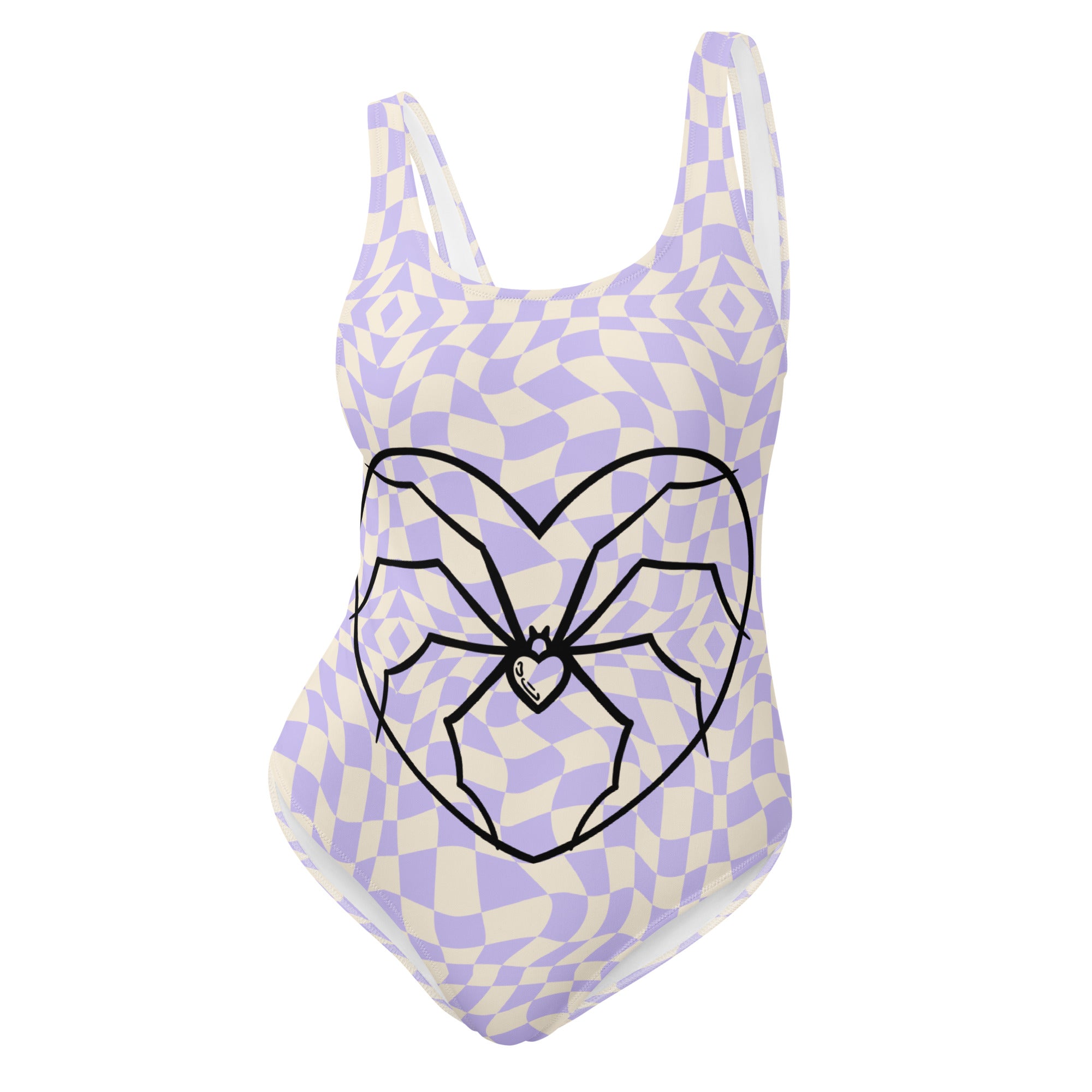 Retro Heart Spider One-Piece Swimsuit