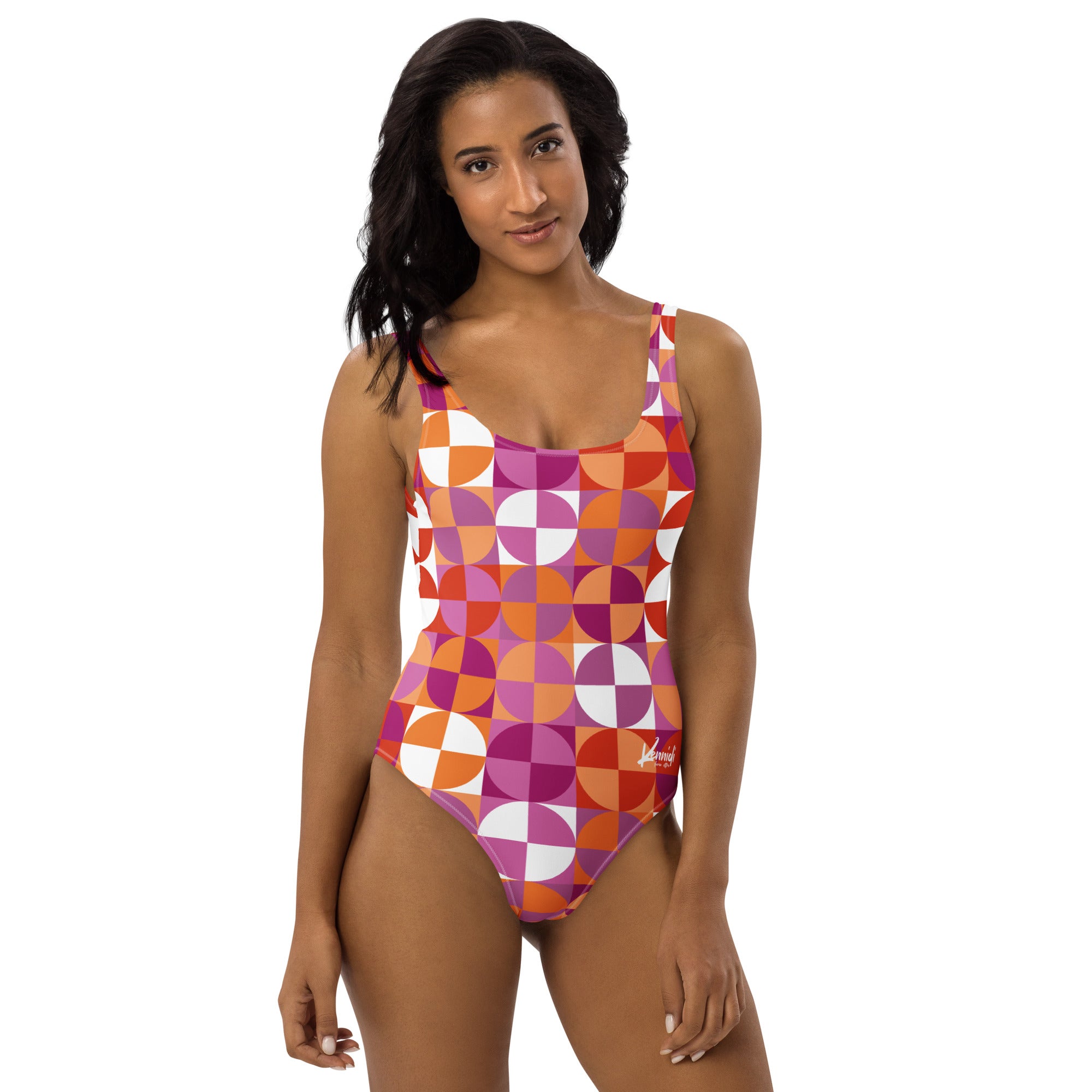 Lesbian Pride Colors One-Piece Swimsuit