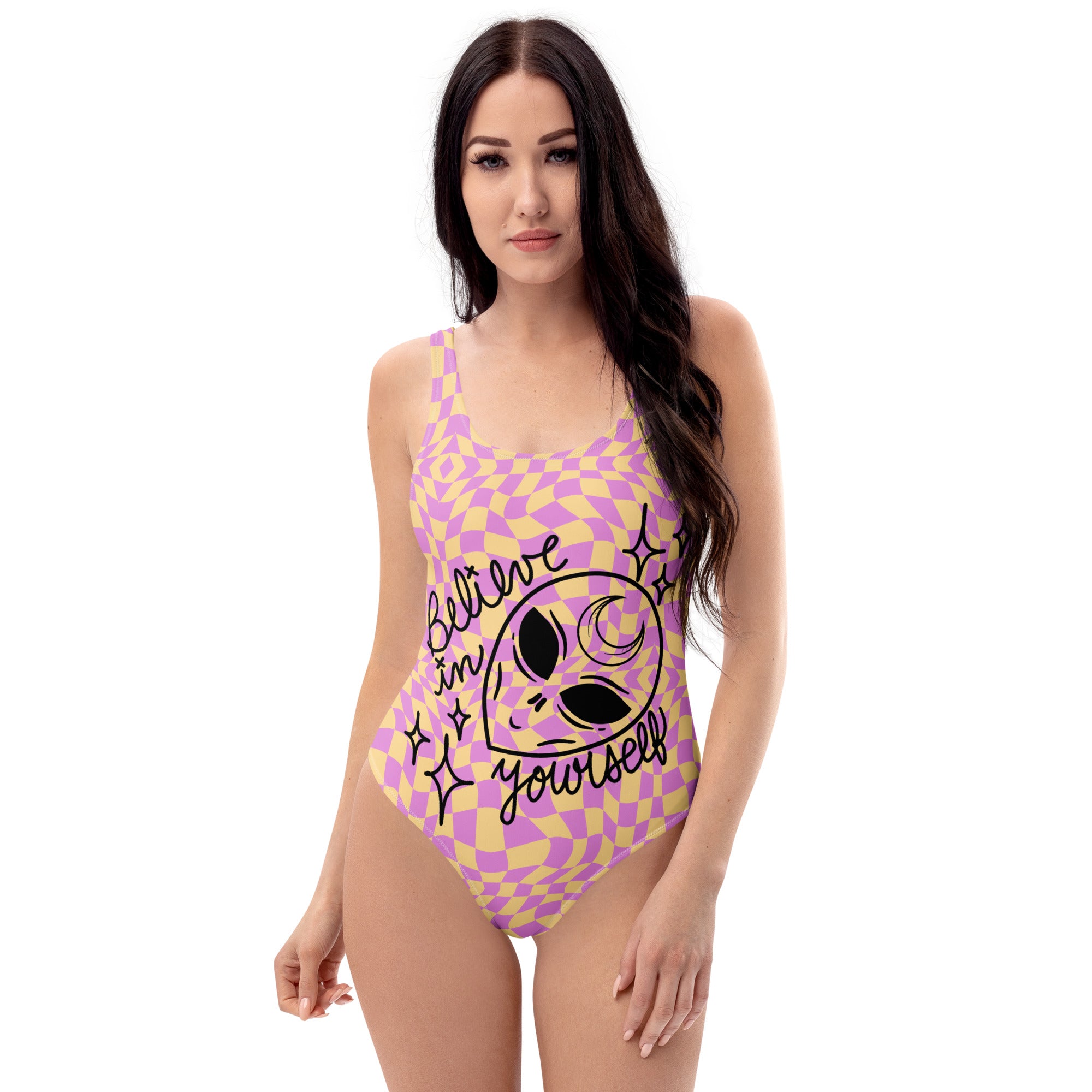 Alien Vintage Believe in Yourself One-Piece Swimsuit