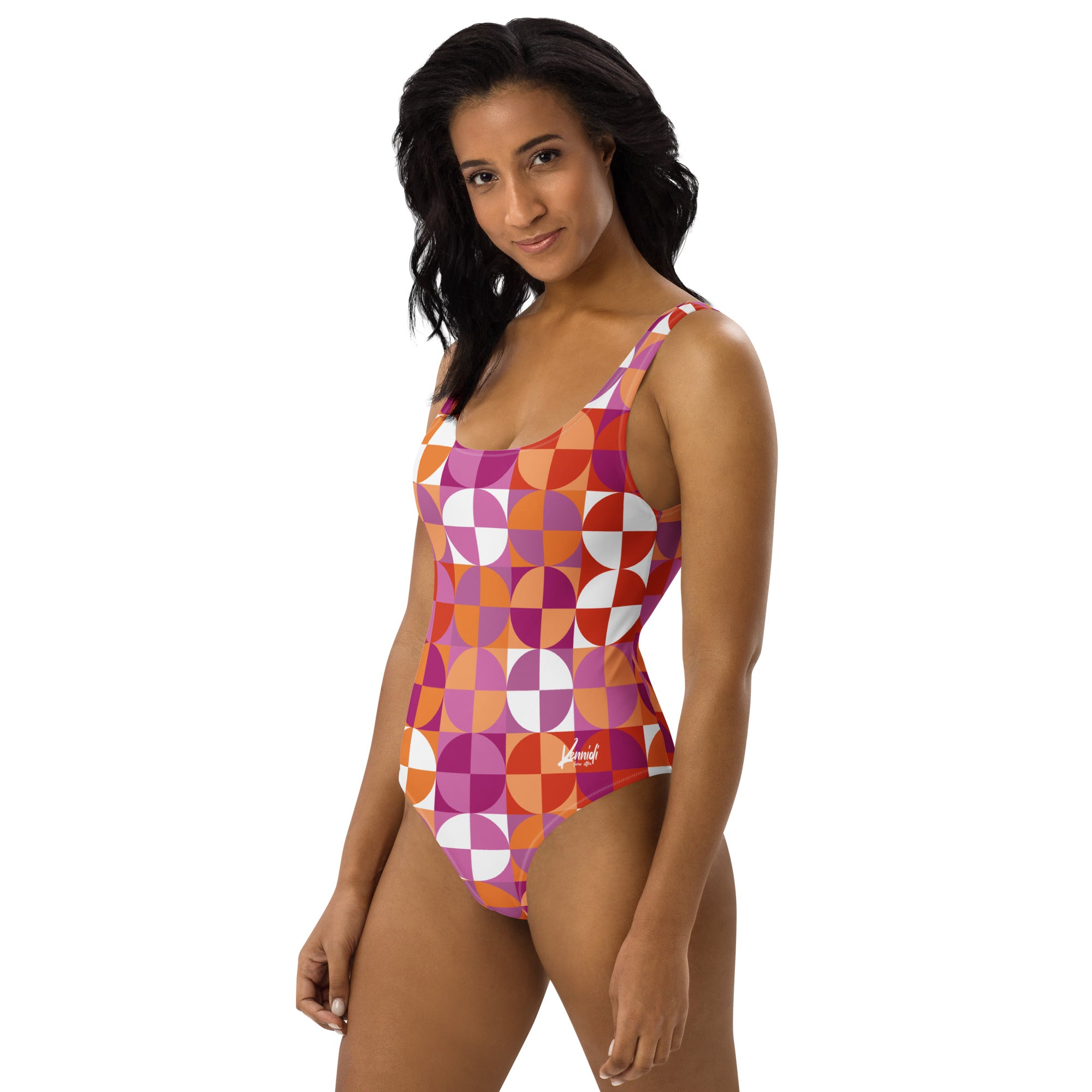 Lesbian Pride Colors One-Piece Swimsuit
