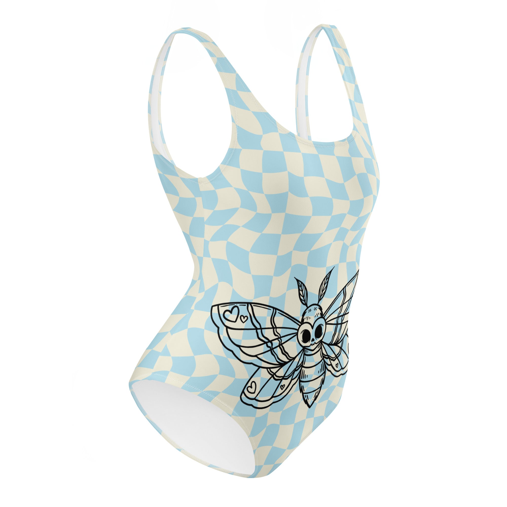 Retro Moth One-Piece Swimsuit