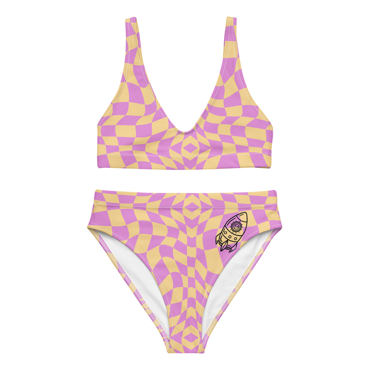Retro Spaced Out Recycled high-waisted bikini