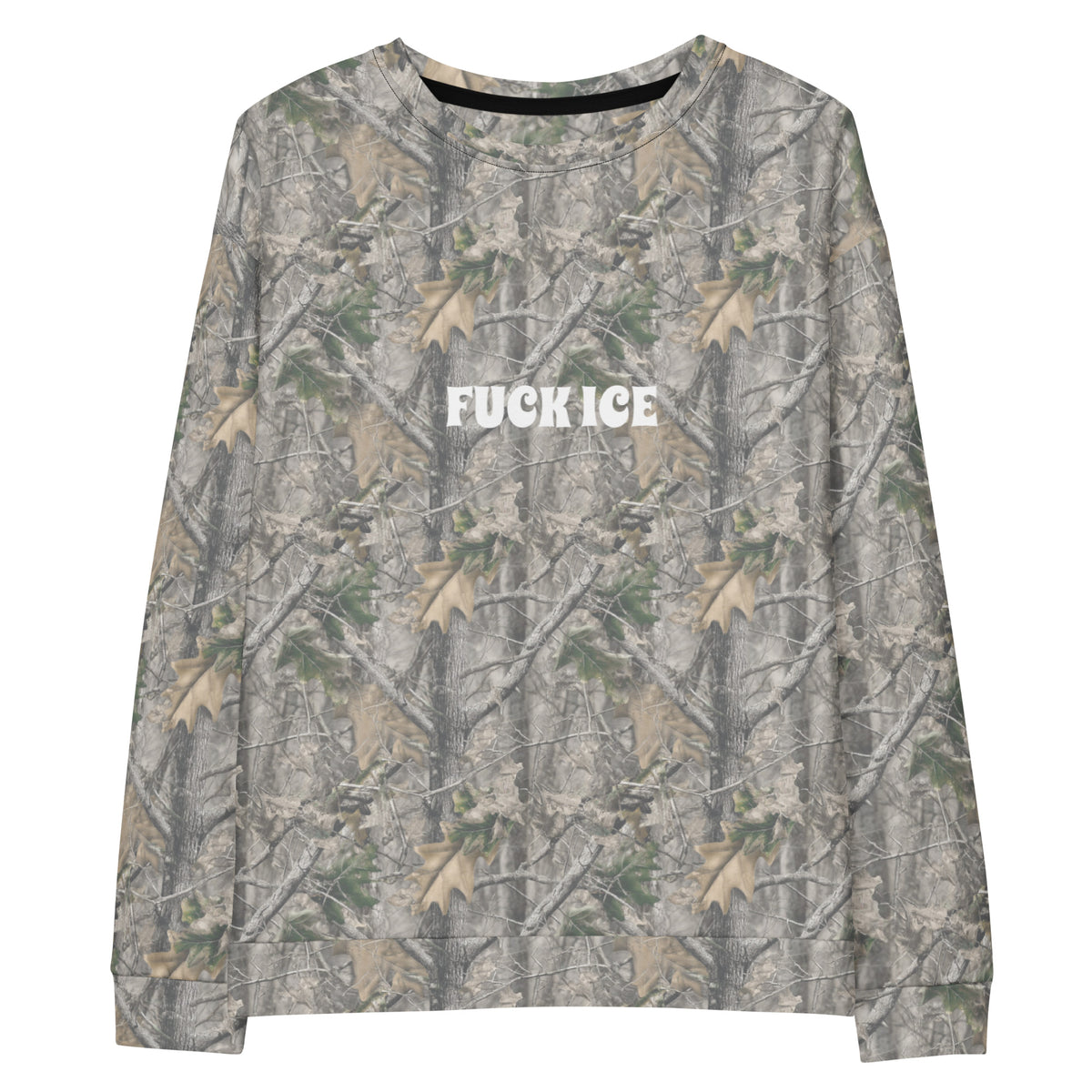 FUCK ICE Real Tree Camo Unisex cotton sweatshirt