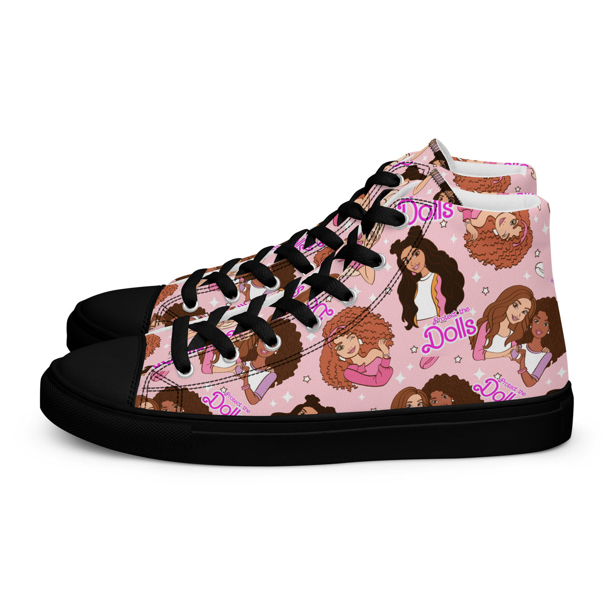 Protect the Dolls Men’s high top canvas shoes