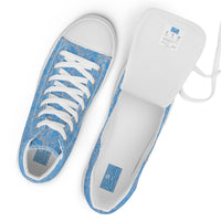 Kamala 47 Blue Rose Men’s high top canvas shoes