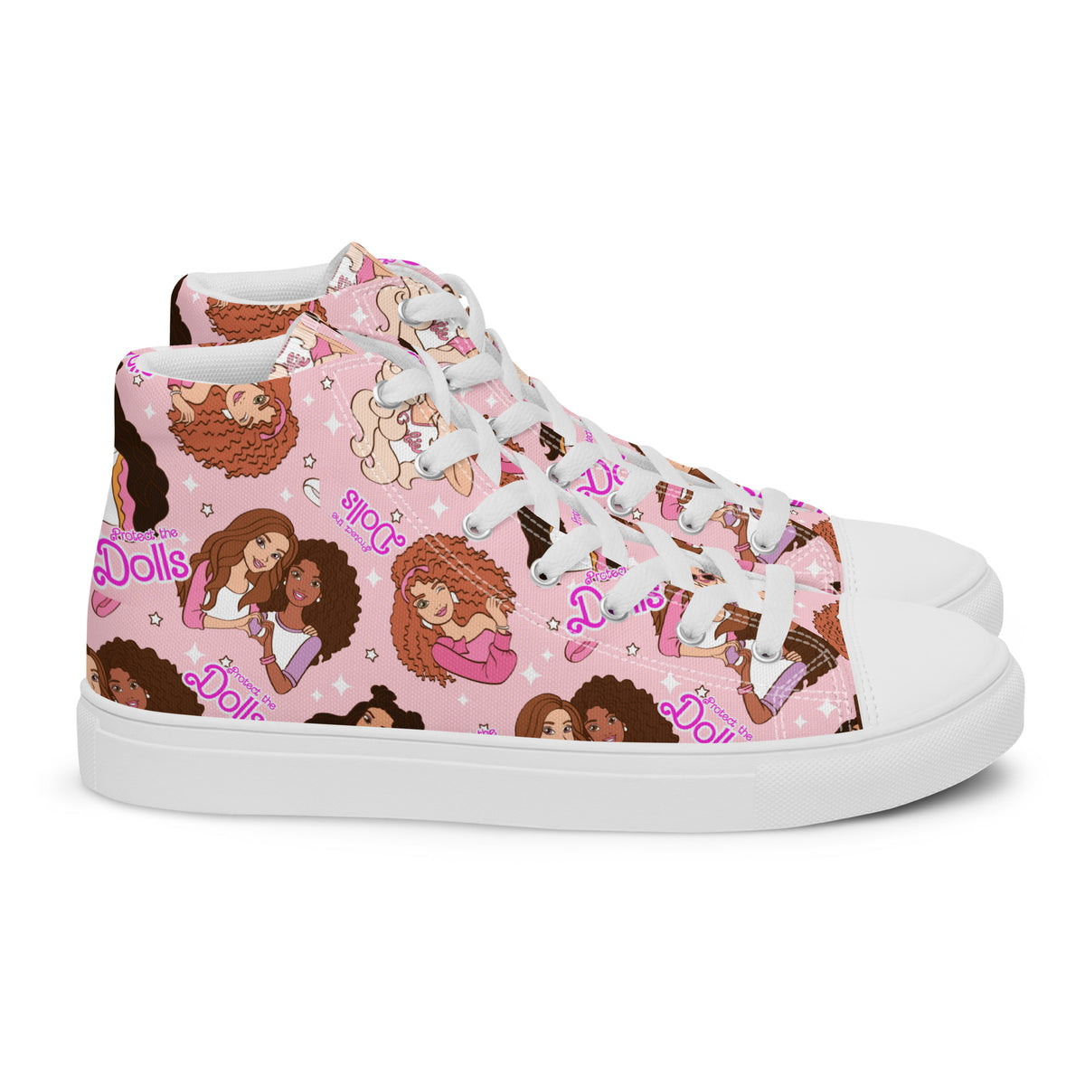 Protect the Dolls Men’s high top canvas shoes