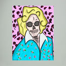 Golden Girls-Rose Skull Art Canvas Print by Kennidi