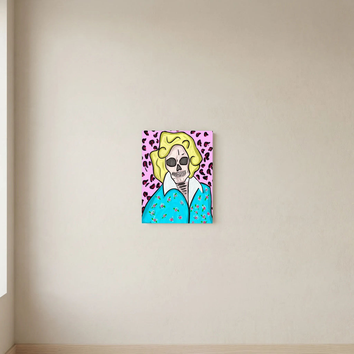 Golden Girls Rose Skull Print by Kennidi