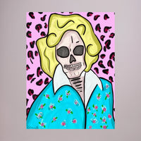 Golden Girls- Skull Art Canvas Print by Kennidi