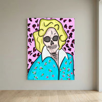 Golden Girls- Skull Art Canvas Print by Kennidi