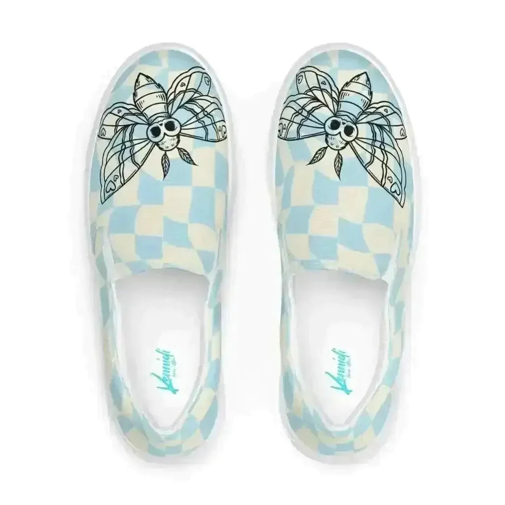 Retro Blue Slip-On Canvas Shoes - Comfort & Style!