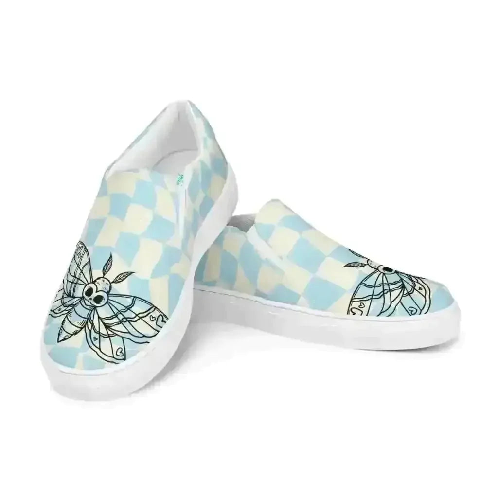 Retro Blue Slip-On Canvas Shoes - Comfort & Style!