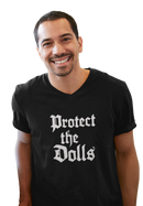 Protect the Dolls V-Neck T-Shirt — Support Trans Rights
