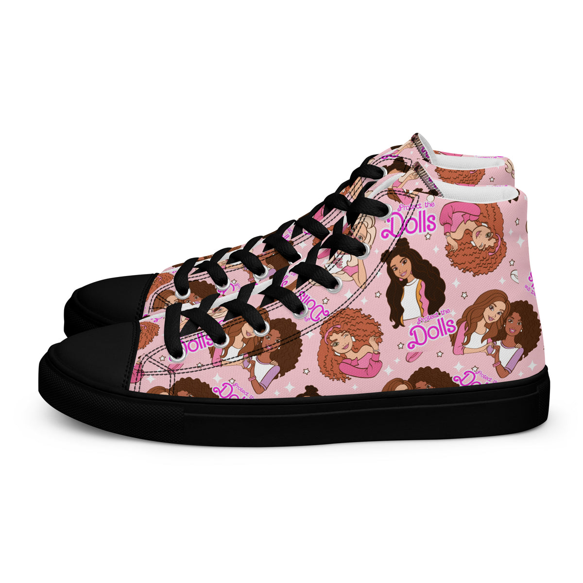 Protect the Dolls Women’s high top canvas shoes